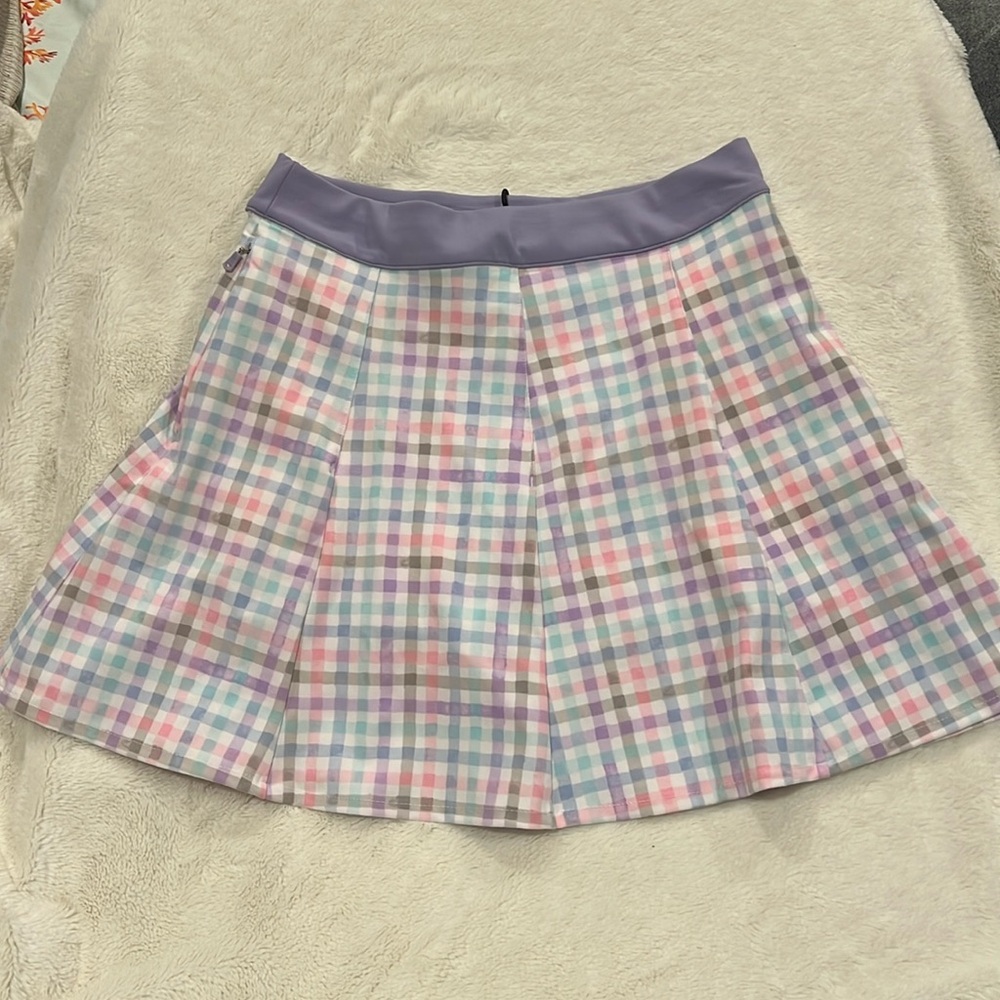 RLX Golf Gingham Performance Jersey Skort